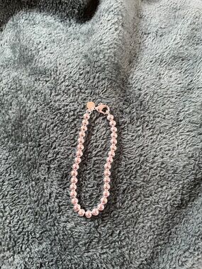 Sterling Silver 925 stamped beaded bracelet